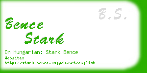 bence stark business card